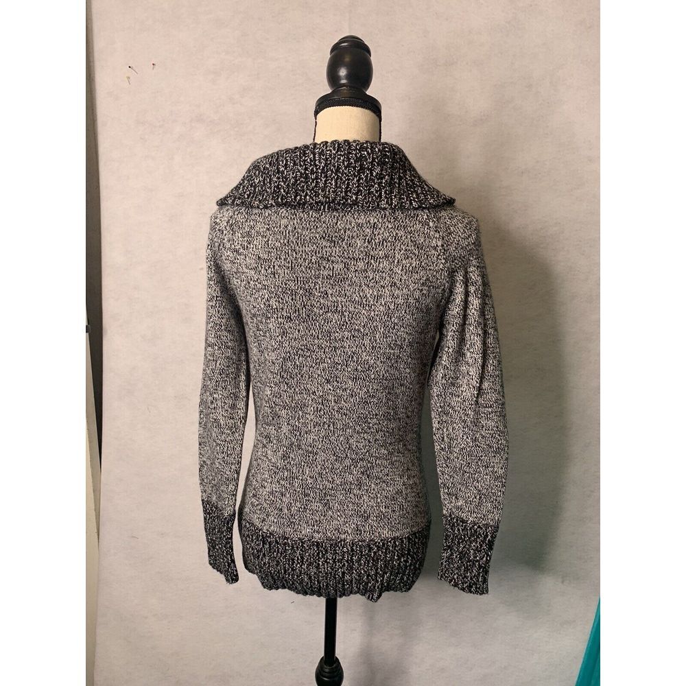 White House Black‎ Market Sweater Medium Wool Blend Pullover Metallic Cowl Neck - Picture 10 of 12